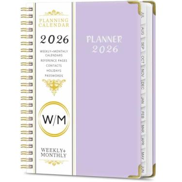 Imagem de Agenda 2026, calendário semanal e mensal do ano acadêmico de 2026 (janeiro de 2026 a dezembro de 2026), agenda para estudante escolar, professor, casa, escritório (roxo (JAN2026-DEC2026))