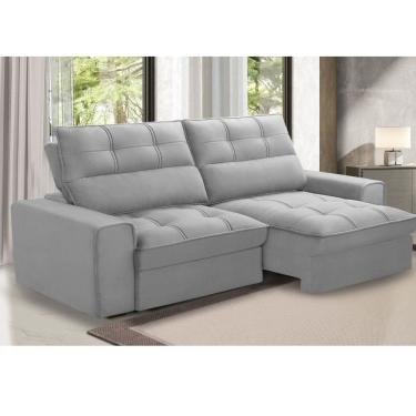 Imagem de Sofá 3 Lugares Retrátil Reclinável 230cm Veludo Narbone Ferguile