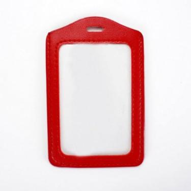 Imagem de Porta-crachás bolsa carteira cartão colorido capa carteira ônibus cartão cartão de visita capa (vermelho)