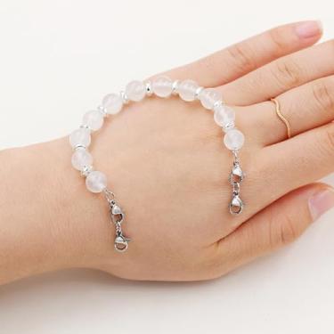 Imagem de Pulseira intercambiável de contas de cristal natural e hematita com fecho lagosta | Joias de substituição semiacabadas para homens e mulheres YA5058, adjustable, Pedra Aço inoxidável, Sem Pedra