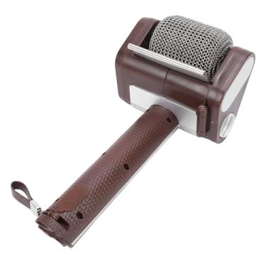 Imagem de Fockety Escova Giratória para Grelha, Limpador Recarregável e Seguro para Churrasqueira com Rolo de Aço Inoxidável de 350 RPM, Luz LED, Escova Elétrica para Churrasco ao Ar Livre (Marrom)