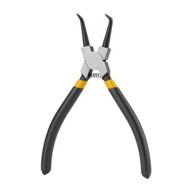 Imagem de Alicate de 17 cm Anel de pressão interno resistente com mandíbula reta/dobrada para remoção de anel de retenção alicate de retenção de precisão