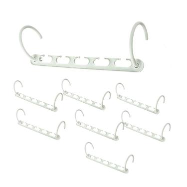 Imagem de Cabideiro Organizador De Roupas Multifuncional 8 Peças Cabide Compacto Magico Espaço Closet