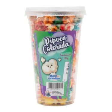 Imagem de Pipoca colorida copo 50g - MUNDO ENCANTADO