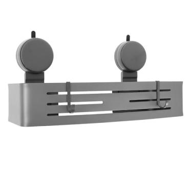 Imagem de KHZSPP Suporte de chuveiro, prateleiras de sucção ajustáveis removíveis sem perfuração, armazenamento de banheiro de alumínio à prova de ferrugem para cozinha, banheiro, chuveiro