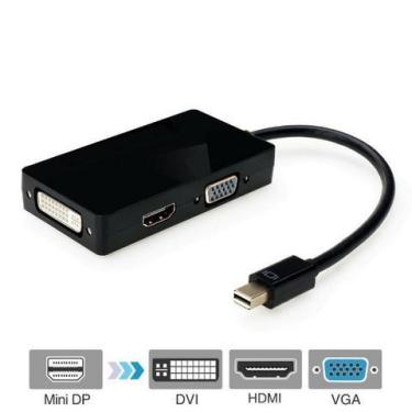 Imagem de Cabo Adaptador Mini Displayport X Dvi Vga Hdmi Fêmea - MLS