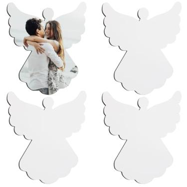 Imagem de Framendino, Pacote com 4 porta-retratos para viseiras de carro de sublimação Asa de anjo Asa de anjo Asa de Anjo Perda de Memória Amado Mães Pais Coração Still Talks Remembrance Heaven Acessórios de