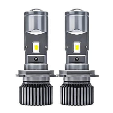 Imagem de Kit de Conversão Lâmpadas Farol LED H4 25000LM 90W Super Brilhante Faróis Lente Dupla Luz Branca 6000K IP68 Pacote com 2