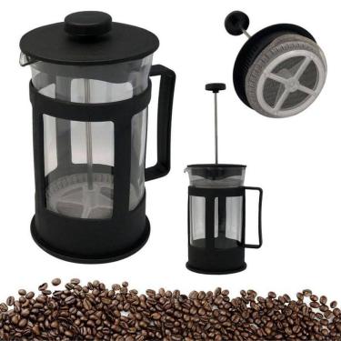 Imagem de Cafeteira Prensa Francesa Preta 350Ml Cremeira Café Chá