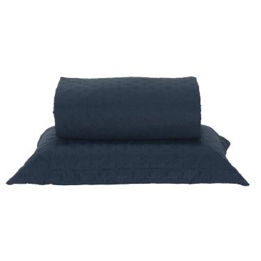 Imagem de Cobre Leito Solteiro Milão Dupla Face Micropercal 200 Fios 2 Peças - Petroleo