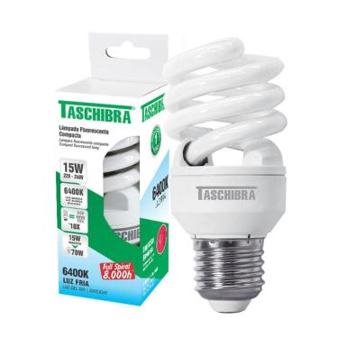 Imagem de Lâmpada Compacta Eletrônica Taschibra Espiral 15w E27 6400k 220v