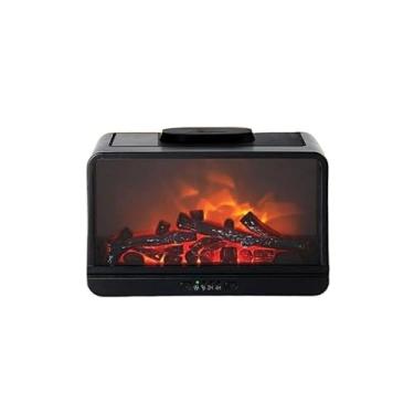 Imagem de Umidificador e Difusor de Aromas Estilo Lareira Decorativo para Óleos Essenciais Purificação Ar Umidade(preto)