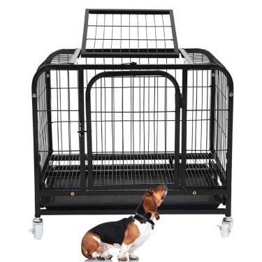 Imagem de Gaiola Cachorro Cao Gato Pet Canil Pet Shop Rodinhas Bandeja Removivel Transporte Resistente Seguro Animal de Estimaçao