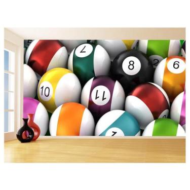 Imagem de Papel De Parede 3D Salão De Jogos Bilhar Sinuca 3,5M Jcs11 - Você Deco