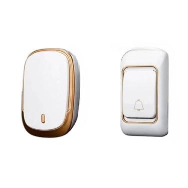 Imagem de Campainha sem Fio, Campainha Residencial, Design Elegante Bivolt 110/220, 10cmx6x2(Dourado)