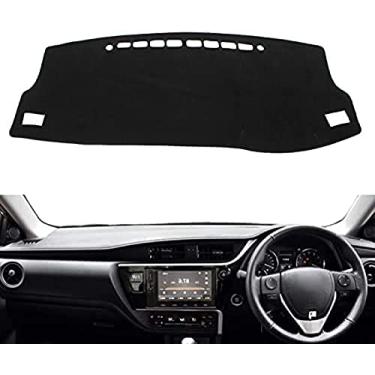 Imagem de Compatível com Toyota Corolla 2014-2018 Interior Dash Covers Antiderrapante Proteção UV Painel Capa, RHD Branco Thread