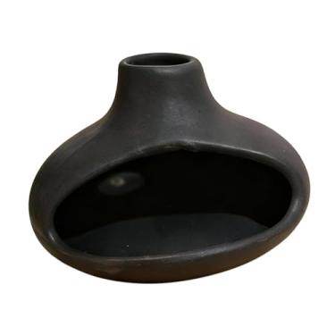 Imagem de Generic Queimador de incenso de cerâmica, suporte para sálvia, centro de mesa, porta-, recipiente para defumação, ideal para casa, quarto, lareira, Preto