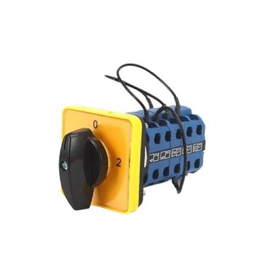 Imagem de SZW26/LW26-20 D307.5GL 20A 5 polos seletor manual de transferência de equipamento 3 posições 1-0-2 interruptor de came 48 x 48 mm