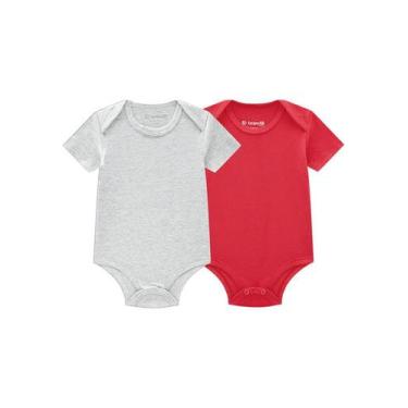 Imagem de Kit de bodies bebê unissex com cor lisa Brandili Baby Multicolor, RN, 