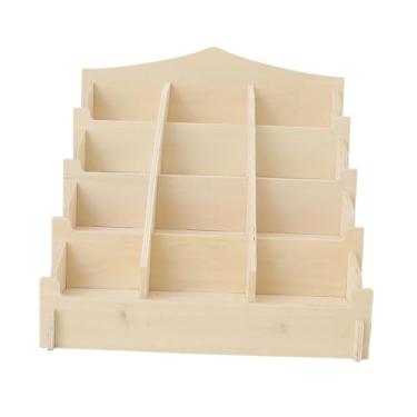 Imagem de Esquirla Expositor de Cartões Postais, Organizador de Mesa, Balcão, Porta-Adesivos Portátil com Vários Níveis para Coleção e Exposição de Artigos de Papelaria