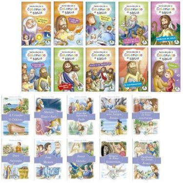Imagem de Kit Infantil 20 Minilivros Bíblicos - Clássicos da Bíblia + Aprendendo