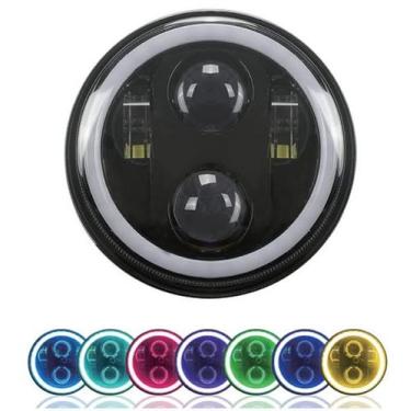 Imagem de Farol para Motocicleta SUNPIE 5.75 pulgadas RGBW con Halo DRL Resisten