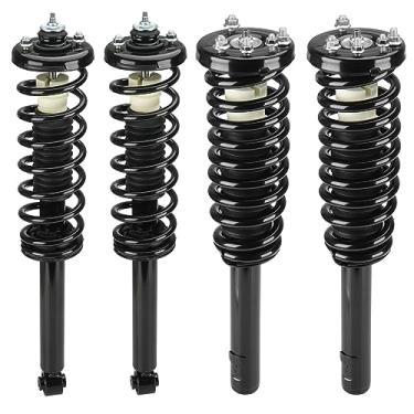 Imagem de Conjunto de amortecedor dianteiro e traseiro com mola helicoidal para Honda Accord 2003-2007 Exc. híbrido, substitui 171372 172123L 172123R, esquerda e direita, 4 peças