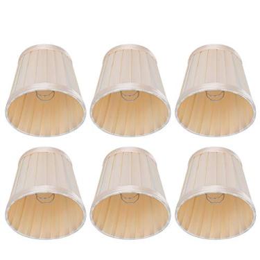 Imagem de Hyuduo 6PCS Modern Simples Chandelier Pendant Lamp Shade Cover Lampshade Tecido para Home Romântico e Warm Wall Light Com Spot Light Effect para E14 Bulb Base Golden Yellow