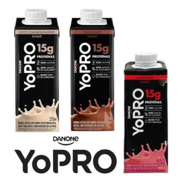Imagem de Combo Danone YoPRO - Morango, Coco e Chocolate - 12 Unidades