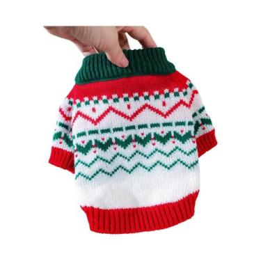 Imagem de Suéter De Natal Para Animais De Estimação Com Estampa De Fogos De Arti