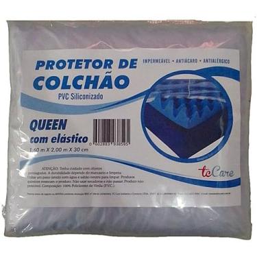 Imagem de Lençol PVC Siliconizado Queen Transparente Elástico 200X160X30cm - Tc 