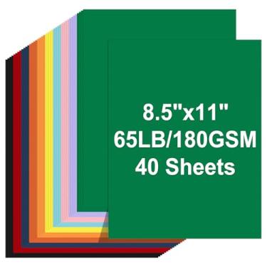 Imagem de Cartolina 21 x 28 cm, 40 folhas multicoloridas