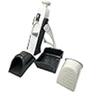 Imagem de Cortador e Ralador Multifuncional Mandoline, Plástico e Inox, 28x21cm, 600g, para Batatas, Legumes e Vegetais