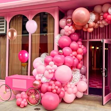 Imagem de Conjunto de balões de Dia dos Namorados, 30 peças – vermelho, balões de látex rosa com 2 fitas, decorações de festa romântica para casais, aniversário, proposta e celebração (8 balões rosa vermelhos)