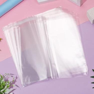 Imagem de 20 peças de sacos de celofane transparentes 32 x 31 cm sacos seláveis superiores autoseláveis bolsa de armazenamento retangular armazenamento doméstico joias roupas cachecol toalha embalagem bolsa