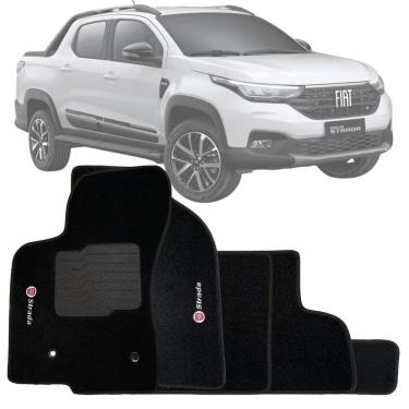 Imagem de Jogo Tapete Carpete Nova Fiat Strada Com Bordado