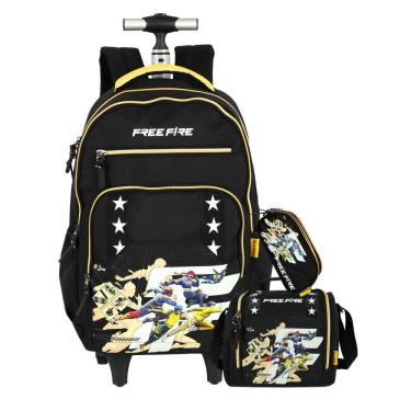 Imagem de Kit Mochila 2Em1 Costas Rodas + Lancheira + Estojo