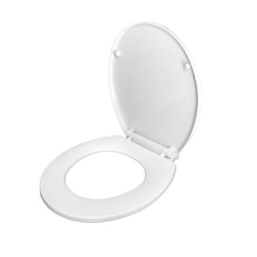 Imagem de Tampa de Vaso Privada Oval Modelo Universal Assento Sanitário Anti-ruído Soft Close Fechamento Suave