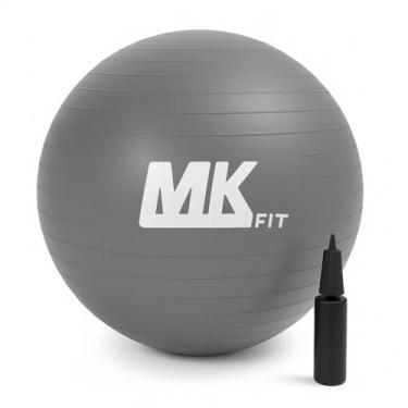 Imagem de Bola Pilates Yoga Abdominal Ginastica Fitness 55 cm C/Bomba (Cinza)