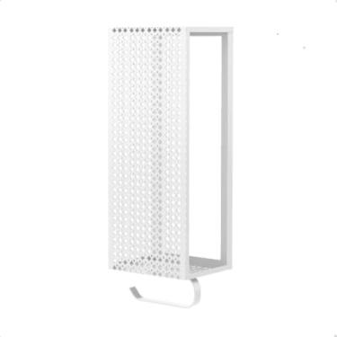 Imagem de Porta Papel Higienico Preto，Acomoda Quatro Rolos de Papel Toalha，Preto e Branco，Ferramentas de InstalaçãO IncluíDas，Deixe o Banheiro Mais Arrumado e Esteticamente AgradáVel(Branco)