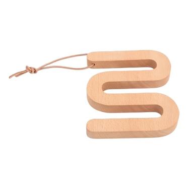 Imagem de ZJchao Trivet Em Forma de M, Porta-copos de Madeira de Faia para Pratos Quentes e Bebidas, Jogo Americano Antiderrapante Com Padrão Geométrico para Mesa de Jantar de Cozinha