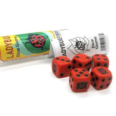 Imagem de Koplow Games Ladybug Dice Game Red Opaque Dice with Black Pips D6 16mm (5/8in)