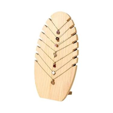 Imagem de Expositor De Joias Em Madeira Em Forma De Chama, Organizador De Colare