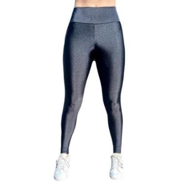 Imagem de Calça Legging Feminina Cintura Média Academia Musculação Cós Elástico Médio Fitness-Feminino