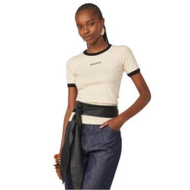 Imagem de Camiseta Colcci Bege Feminina-Feminino