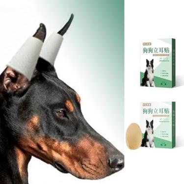 Imagem de MANON ROSA Kit de fixação de orelha de cachorro para Doberman Pinschers - Ferramenta de suporte de orelha com fita para correção de orelha e fixação vertical (pacote com 2)