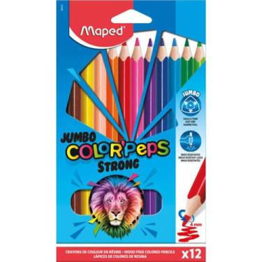 Imagem de Lápis De Cor Jumbo Color Peps Strong 12 Cores Maped