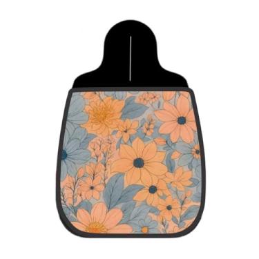 Imagem de Lixeira De Carro Organizador Lixinhocar Floral Vintage Salmão Azul