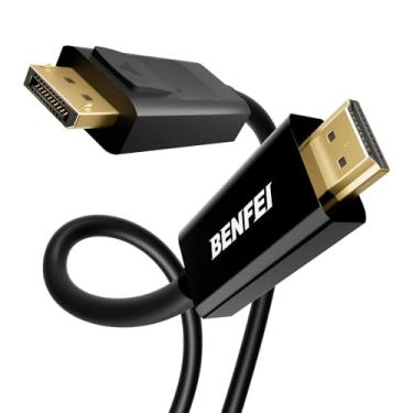 Imagem de Cabo DisplayPort Para HDMI 0,9 m 3 Pés, Adaptador Macho Para Macho DP Para HDMI, Conectores Banhados A Ouro, 4K A 30Hz, 1080p A 60 Hz, Para PC, Notebook, Monitor, TV E Projetor, 000278black