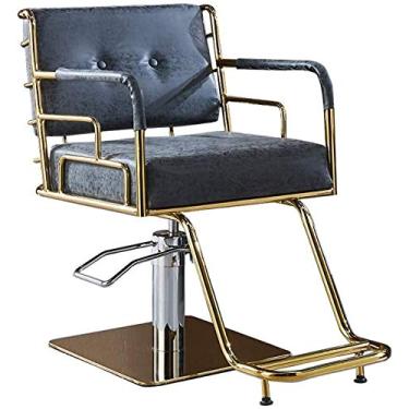 Imagem de Cadeira de barbeiro cadeiras de barbeiro hidráulicas resistente 360 graus cadeira de salão de beleza para cabeleireiro tatuagem cadeira (cor: marrom, tamanho: 2) (preto 2)